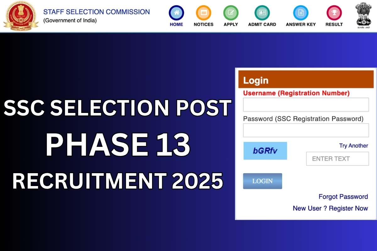 SSC Selection Post Phase 13 Recruitment 2025